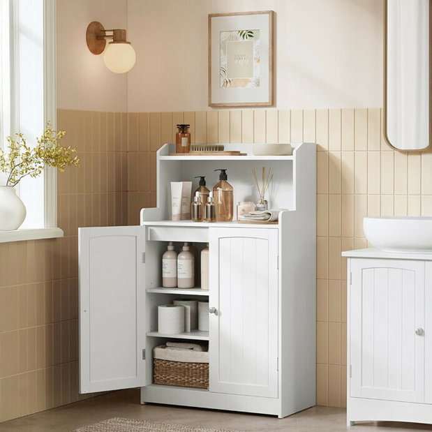 Kúpeľňová skrinka Auka (biela)