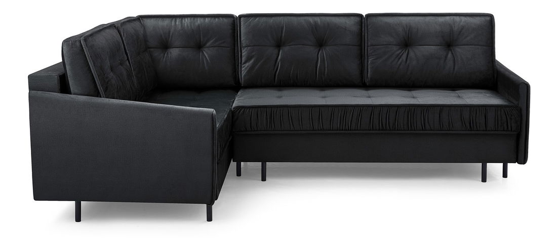 Rohová sedačka Aliran (čierna) (L)