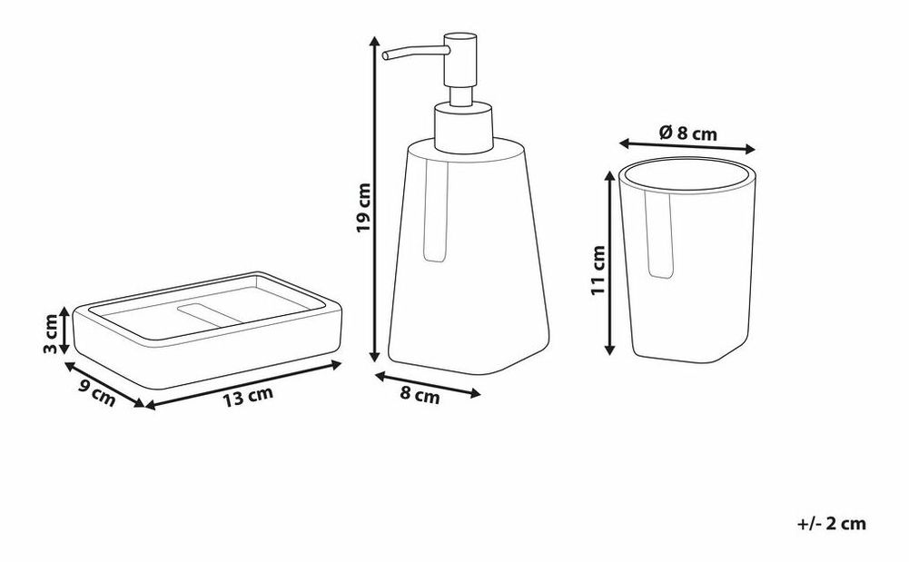 Kúpeľňové doplnky Sebestyen (čierna) 