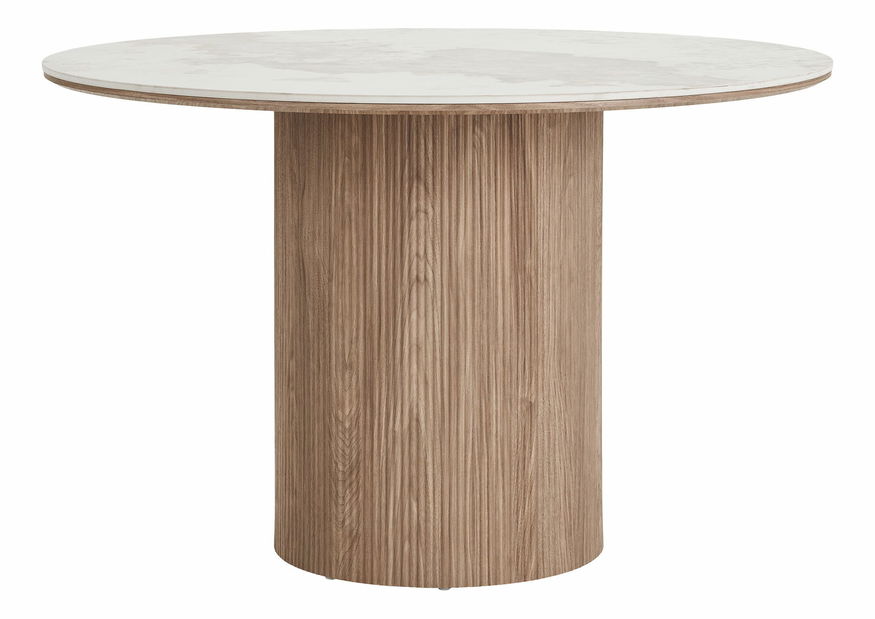 Jedálenský stôl Alomeria 3 (biela + hnedá)