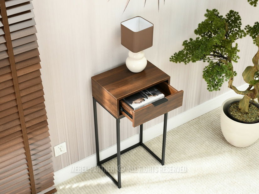 Konzolni stolić Norma S (orah + crna)