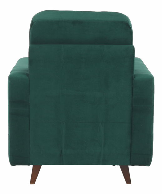 Relaxačné kreslo Merina (smaragdová + orech)