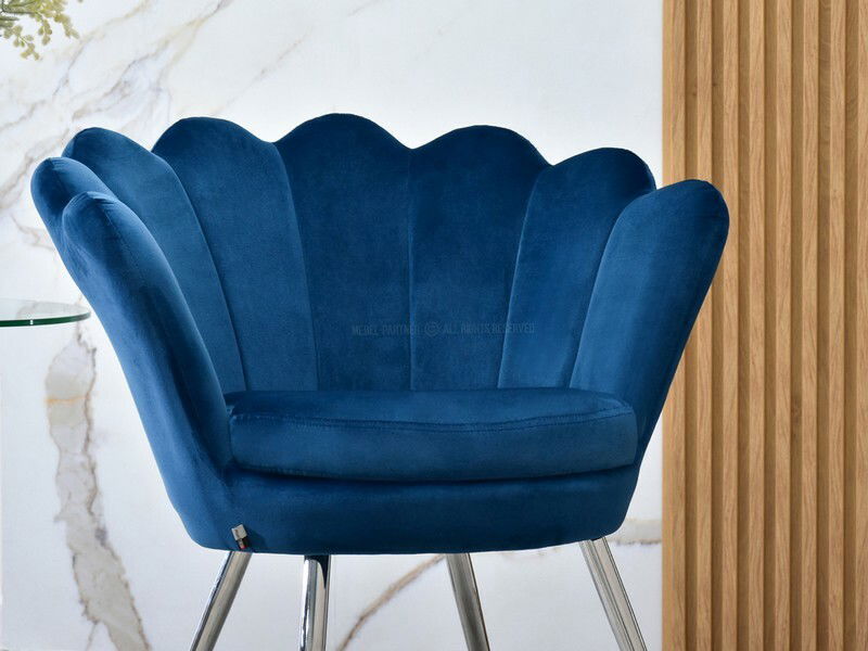 Kreslo Lasair (námornícka + zlatá)