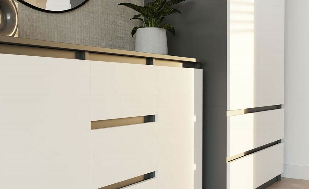 Komoda Musecalo 11 (antracit + biela)