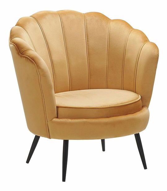 Fotoliu LAVIKE (zamat) (galben)