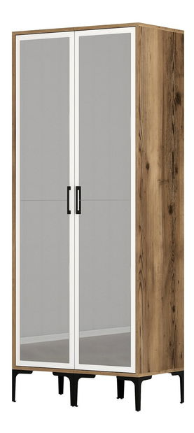 Ruhásszekrény Kiara RR (dió + fehér)