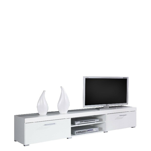 TV skrinka/stolík MA8 Mambo (Biela + Biely lesk)