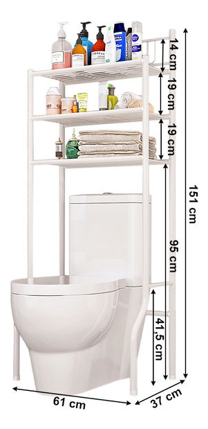 Raft deasupra toaletei Roone (alb)