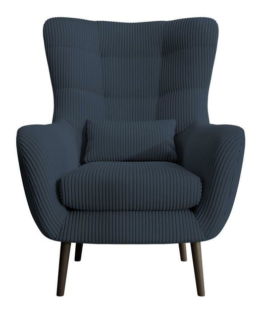 Fotel lábtartóval Veneza VZ2 (tengerészkék + fekete)