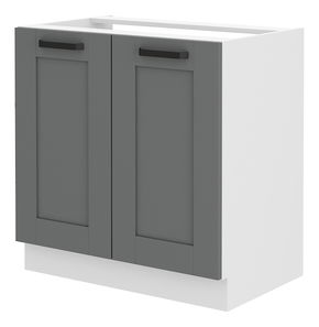 Dolná kuchynská skrinka pod drez Lucid 80 ZL 2F BB (dustgrey + biela)