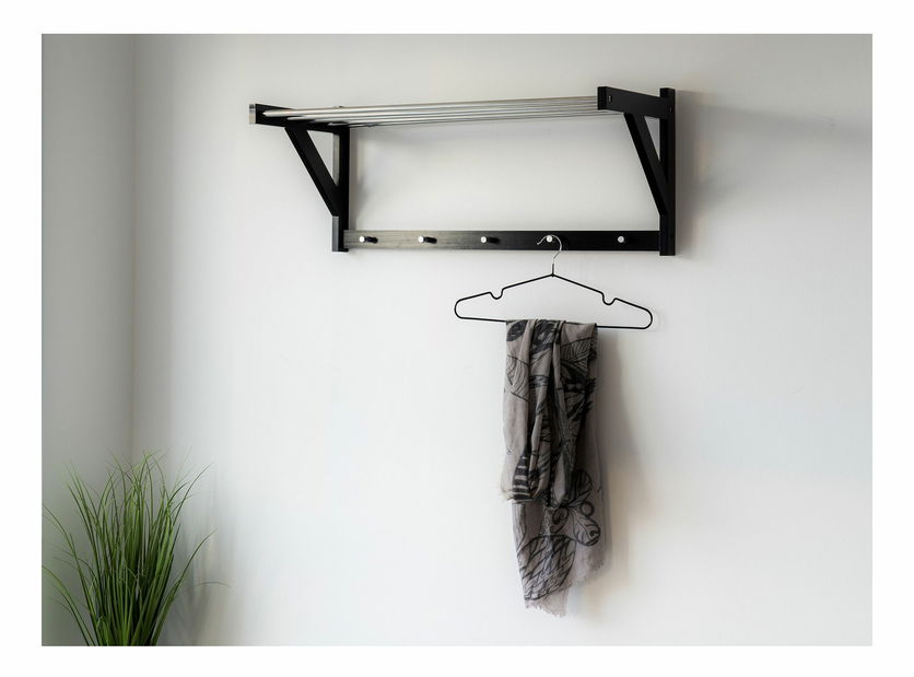 Nástenný vešiak Peloria 1 (čierna)