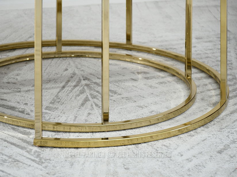 Măsuță de cafea Grande (marmură gri + auriu)