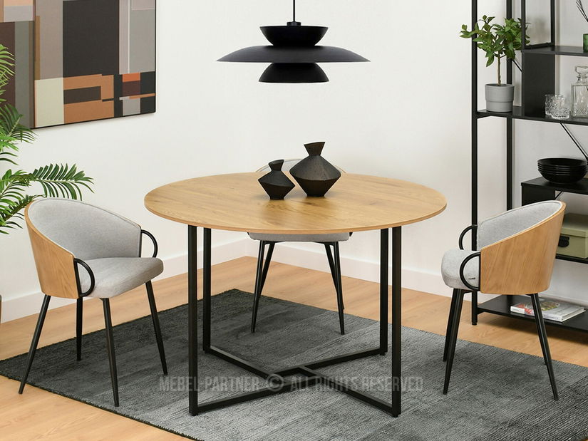 Blagovaonski stol Bird (hrast + crna)