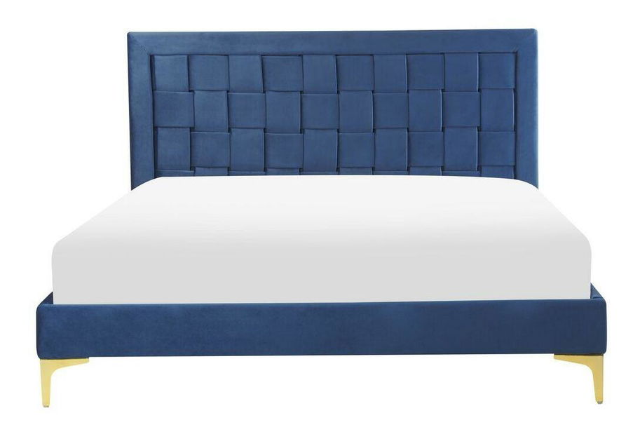 Manželská posteľ 140 cm Linux (modrá)