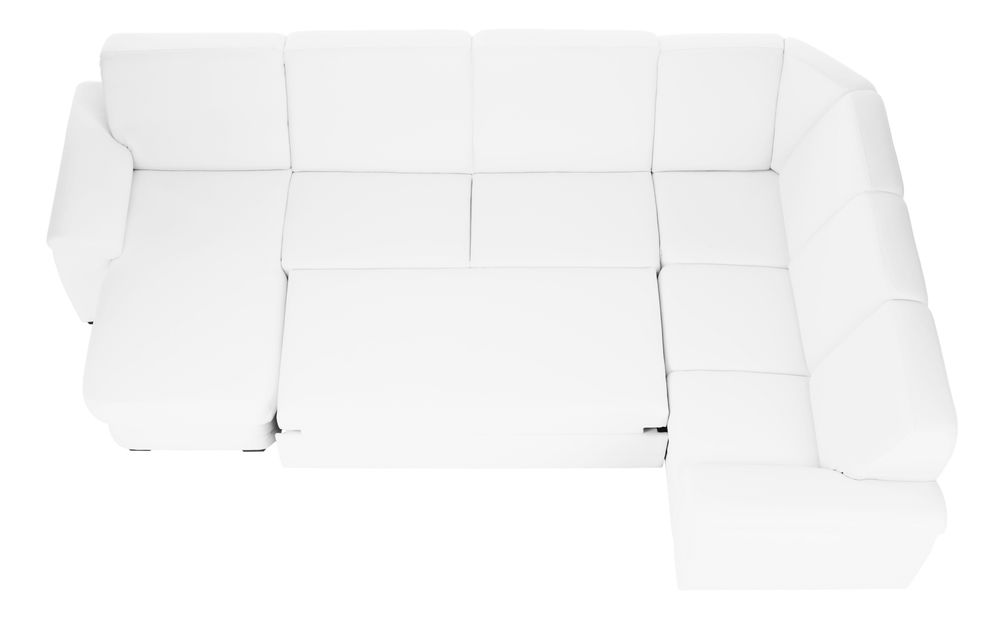 Rohová sedačka U Britella U (biela) (L)