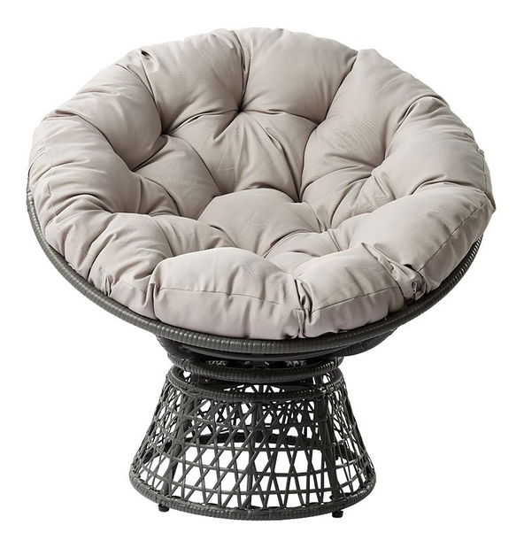 Fotoliu rotativ de grădină Arliss (Gri închis)