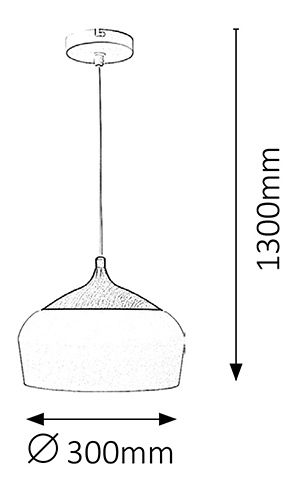 Závesné svietidlo Sadie 2563 (biela + buk)
