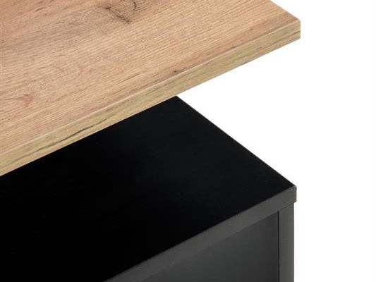 Masă de cafea Sitar (negru + stejar wotan)