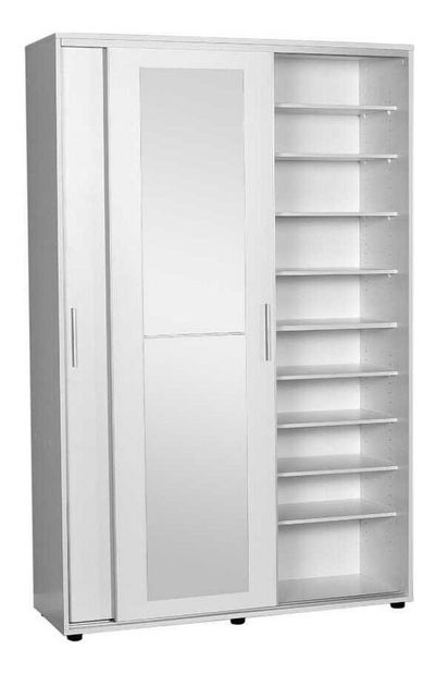 Ormar s kliznim vratima Primrose (bijela) (s ogledalom)