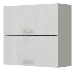 Horná kuchynská skrinka Brunea 80 GU-72 2F (sivá + lesk biely)