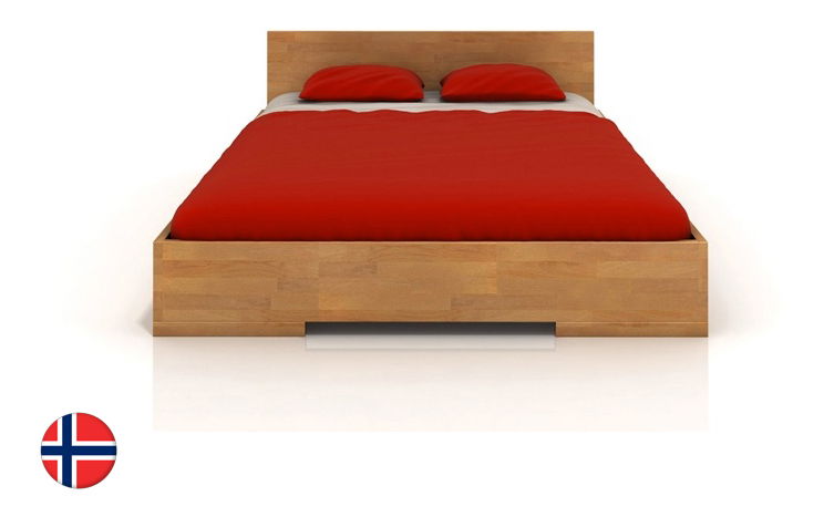 Manželská posteľ 180 cm Naturlig Kirsebaer (buk) (s roštom)