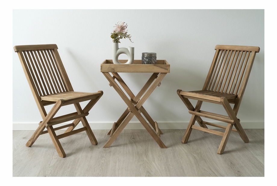 Detská záhradná stolička Tvevania 2 (prírodná)