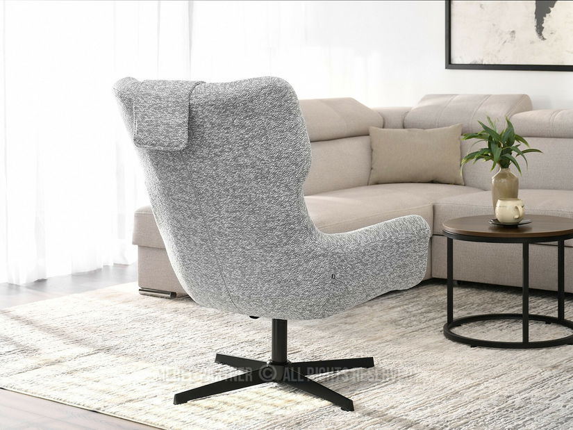 Fotoliu Irma (gri + negru)