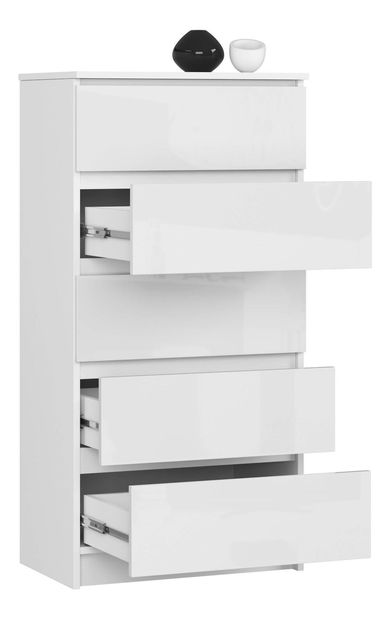 Komoda Kalista V (bijeli sjaj)