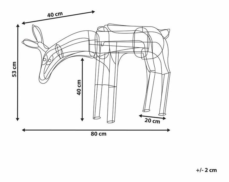 Decorațiune de exterior Căprioară Kriza (alb)