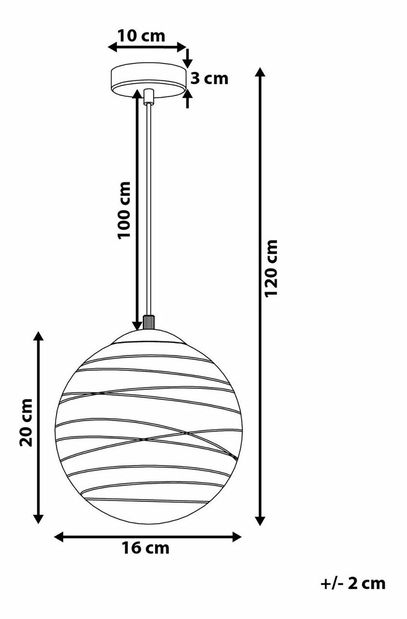 Závesná lampa Marina (priehľadná)