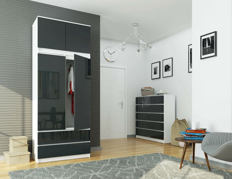 Suprastructură pentru dulap Sashka (grafit lucios)