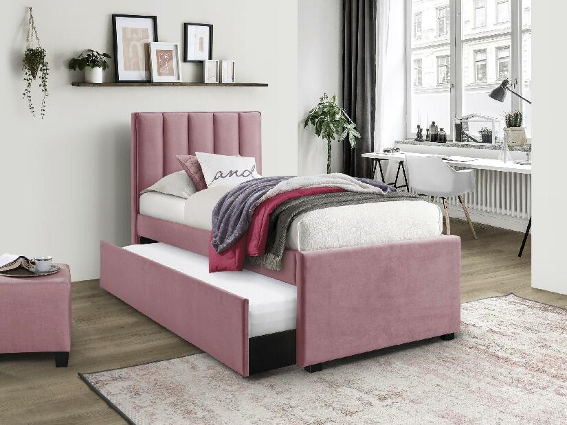 Jednostruki krevet na razvlačenje 90 cm Rusalka (ružičasta)