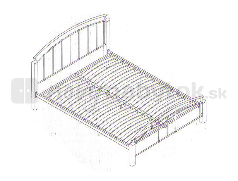 Franciaágy 160 cm Malbrua (ágyráccsal)