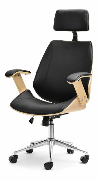 Fotelja Franc (crna bukva + krom)