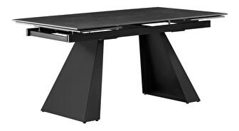 Blagovaonski stol na razvlačenje 160 SALAD (grafit + crna) (za 6 do 8 osoba)