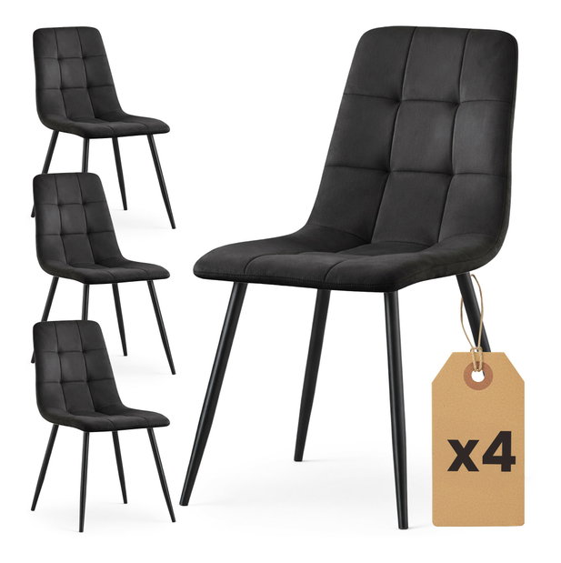 Set 4 ks jedálenských stoličiek Nairobi (čierna)