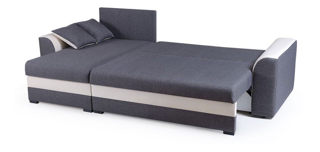 Rohová sedačka Maxtom (sivá + biela) (L)