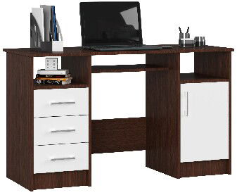 PC stolík Aziza  (wenge + biela)