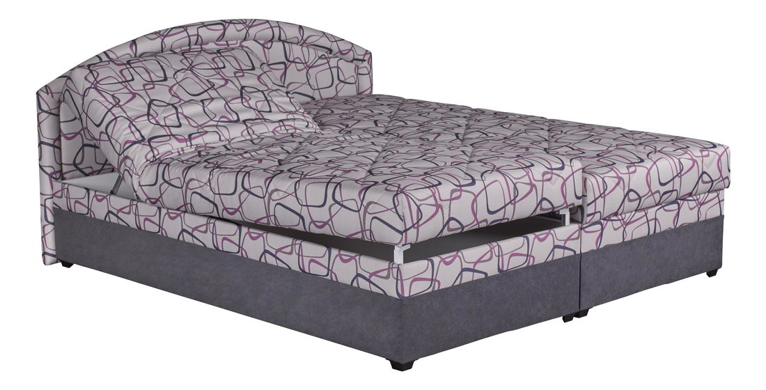 Manželská posteľ 180 cm Blanár Karolína (vzor Tara 58) (s roštom a matracom Alena)