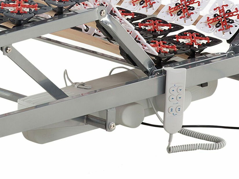 Elektronikusan beállítható lamellás ágyrács szett 2 db 200x180 cm SCAR (fa) (szürke)