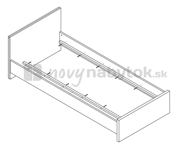 Jednolôžková posteľ 90 cm BRW Seti LOZ/90