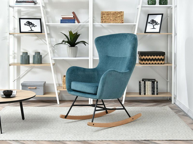 Kreslo Nesia (tyrkysová + čierna)