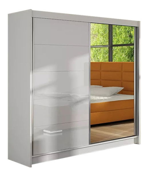 Šatníková skriňa Florencia 5 (biela + biela)