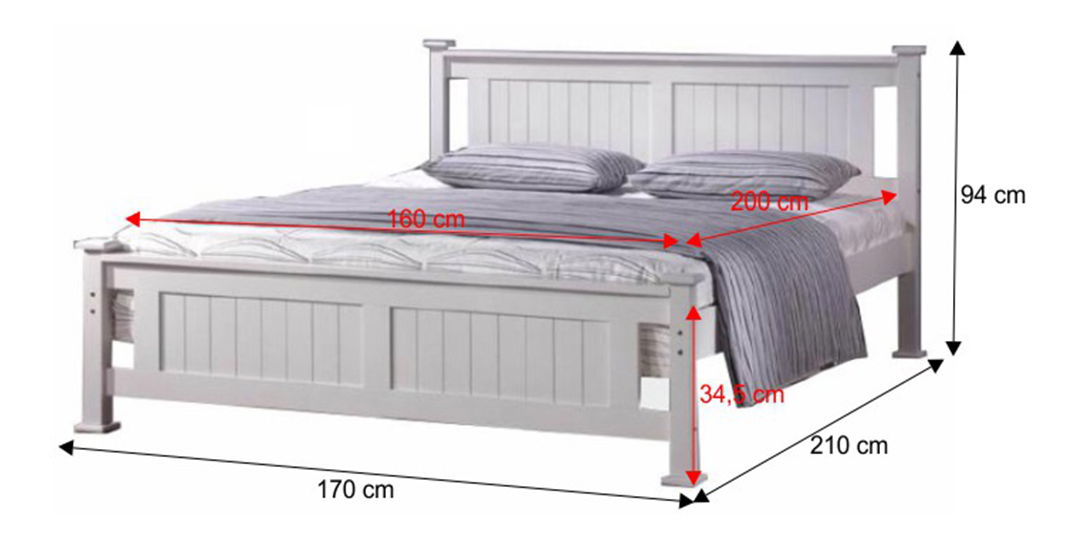 Pat matrimonial 160 cm Lycoris (cu somieră)