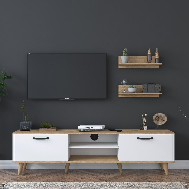 Mobilier living Martha 1043 (Alb + Nuc)