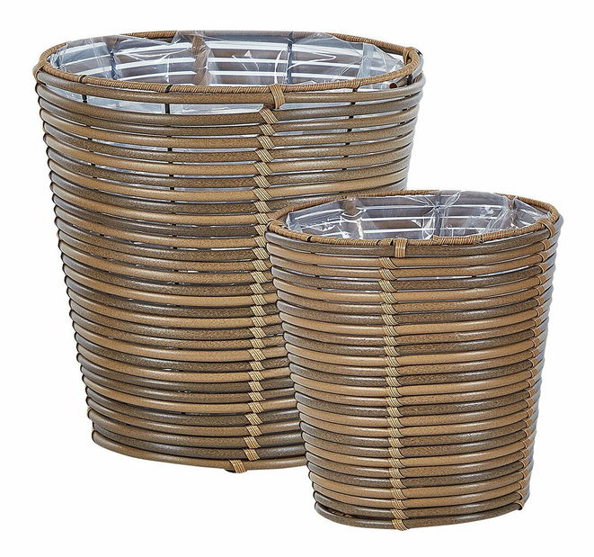 Set 2 buc coșuri Suzy (maro) 