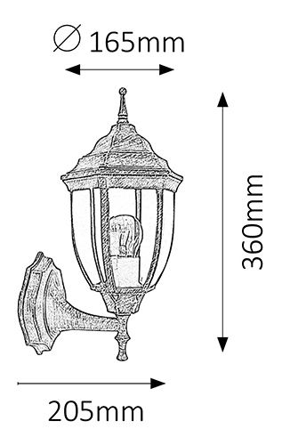 Vonkajšie svietidlo Nizza 8452 (antická zlatá)