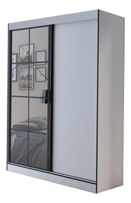 Ormar za garderobu 150 cm Oklahoma 2 (bijela + crna)