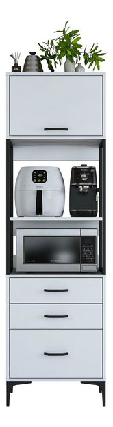 Dulap cu rafturi Jenaretta 135 (alb)