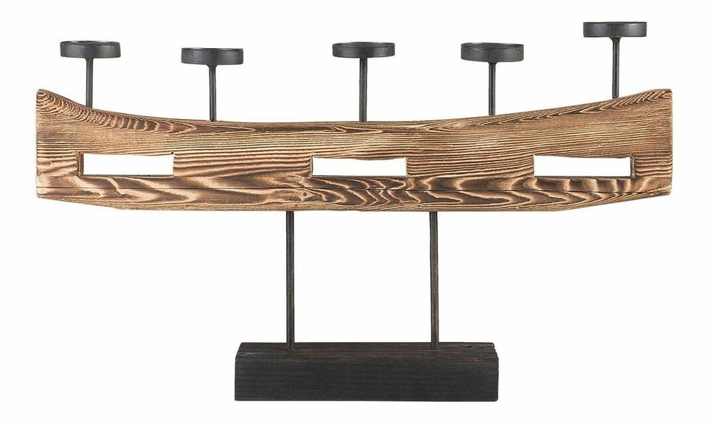 Svietnik GARDINER (36 cm) (svetlé drevo)